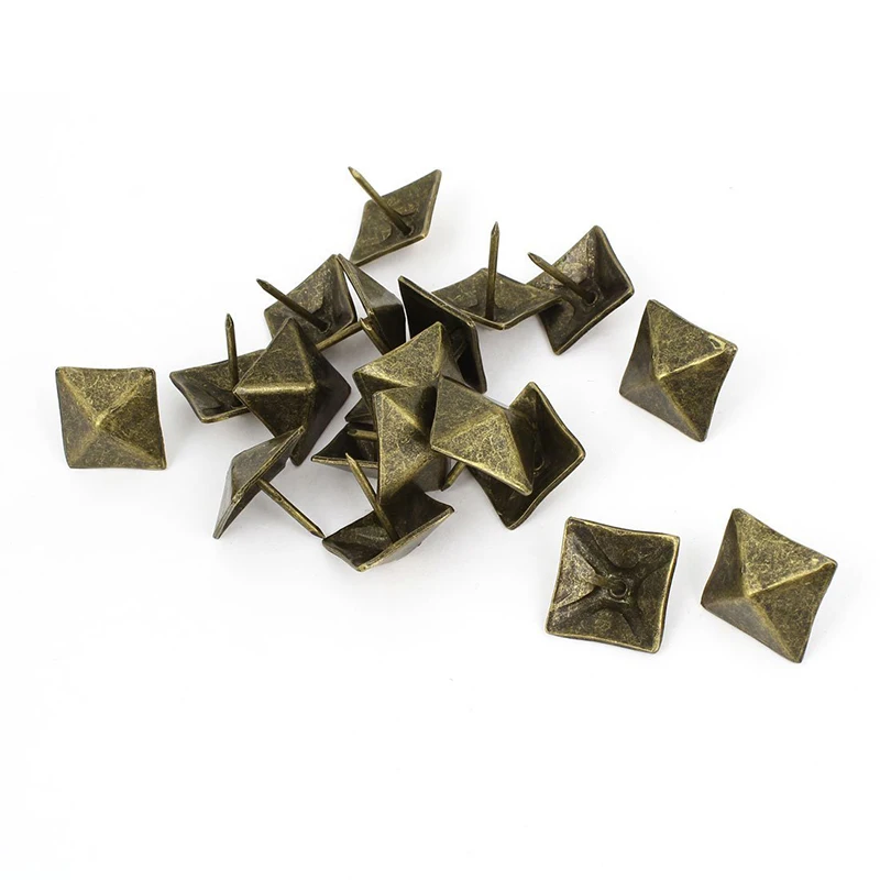 20 шт.. 19 мм квадратный Форма Pushpin кнопки Thumbtacks бронза|Гвозди| |