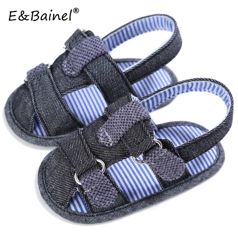 

E&Bainel Newborn Infant Toddler Baby Boys First Walkers Shoes For Summer Canvas Boy Crib Shoes Prewalker Soft Bottom Anti-slip