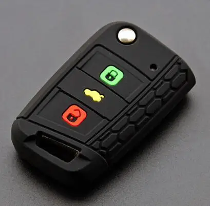 only cover Флип дистанционный чехол силиконовый Polo Passat Gol golf 7 MK7 Touran Tiguan для Skoda Октавия Рапид Скаут Kodiaq Karoq TSI A7 TSI цепь - Название цвета: only cover