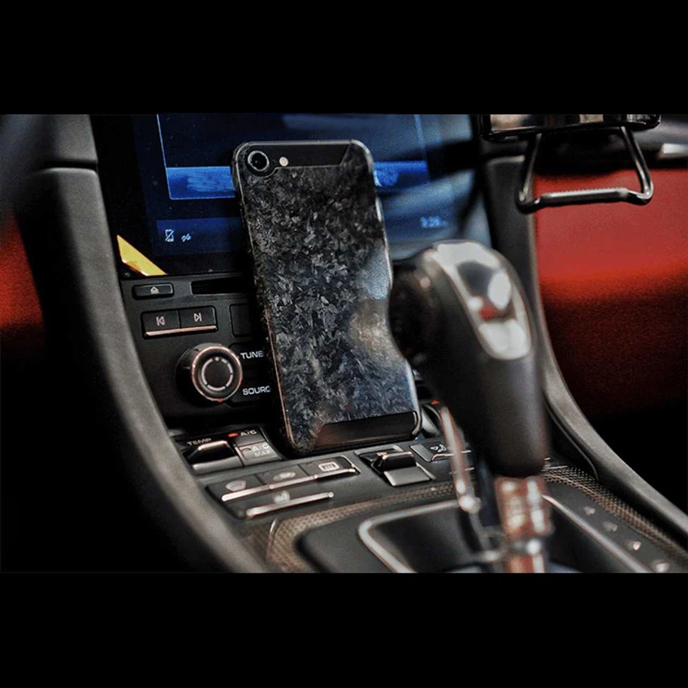 Полунастоящий кованый углерод, волокно чехол для iPhone 7 8 7 Plus 8 Plus X XS XR, Роскошный Глянцевый узор для Apple iPhone XS Max, чехол