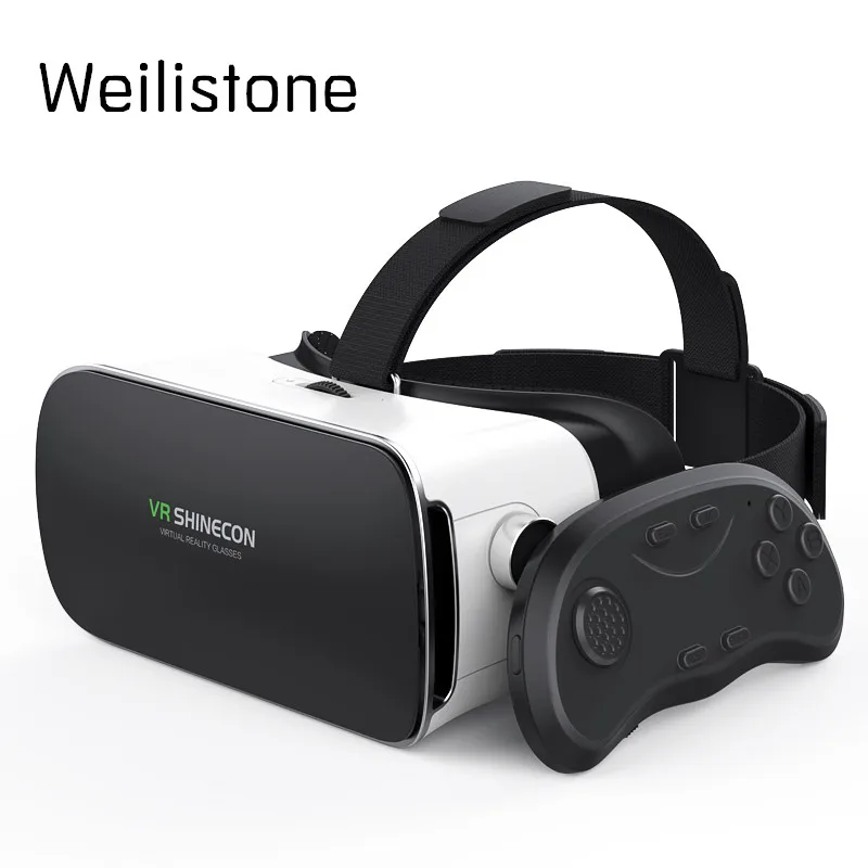 VR shinecon Y006 Очки виртуальной реальности 3D стерео гарнитура с ручка коробки