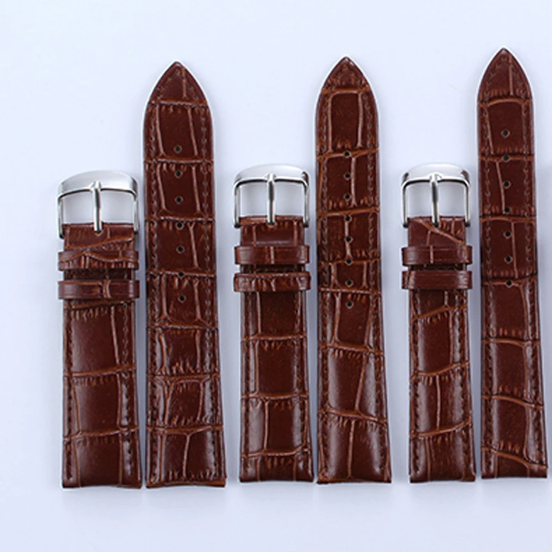 Высокое Качество Кожи ремешок для часов натуральная кожа 16 мм 18 20 22 Мужчины