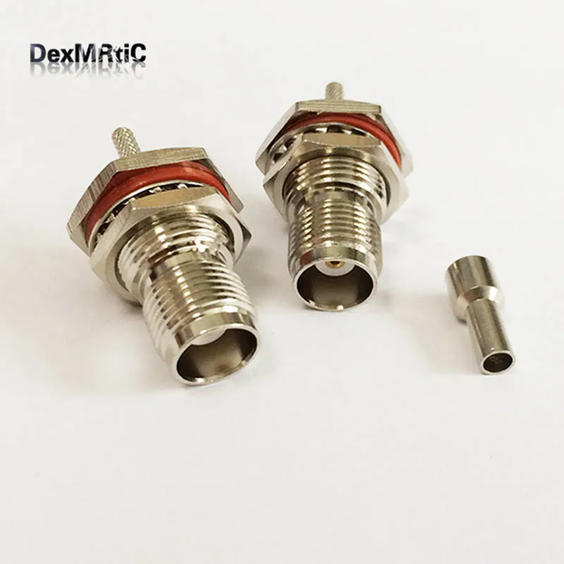 Коннектор коаксиальный с разъемом TNC RF зажим RG316 RG174 LMR100 прямой никелированный