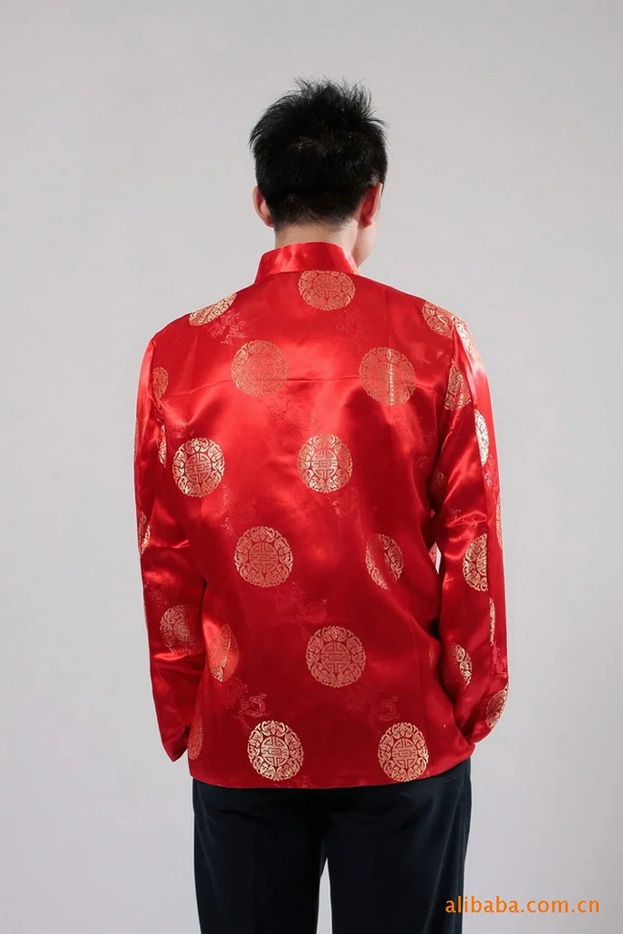 Традиционный стиль кунг-фу Ципао мужские костюмы костюм Тан мужской с воротником