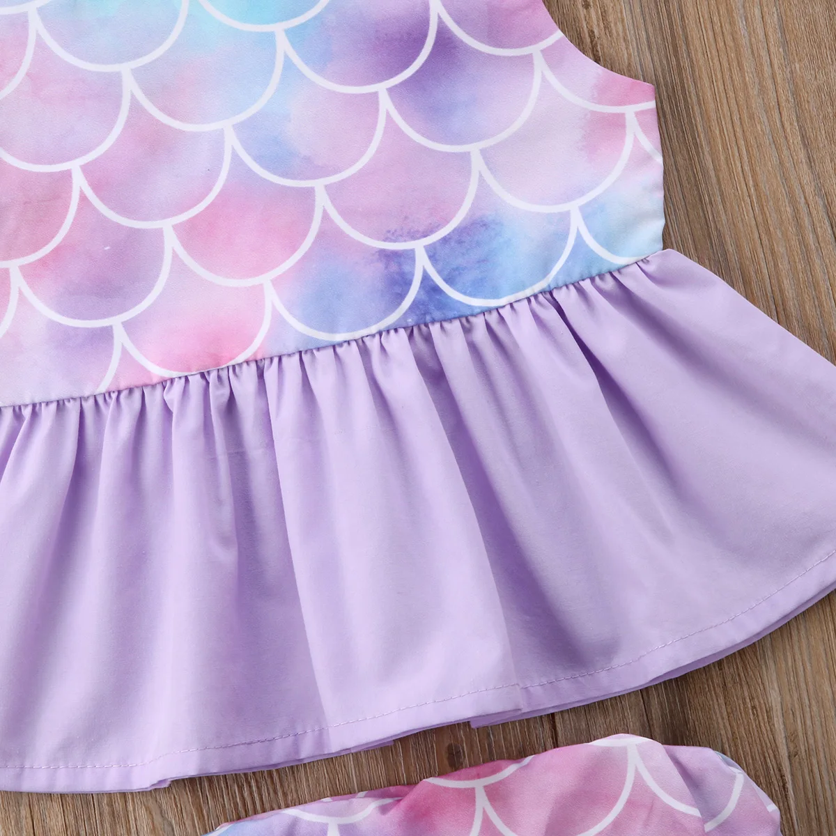 2018 Новая летняя одежда для маленьких девочек жилет Русалочки топы + шорты штаны