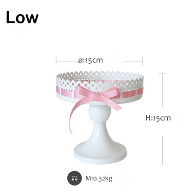 Pink 15cm SWEETGO ленты Кекс Стенд свежий стиль высокие ноги подсвечник 15 см торт попы украшения стола конфеты бар вечерние поставщик - Цвет: Pink 15cm