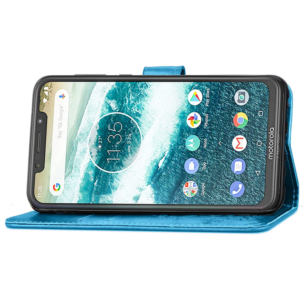 Для Motorola One Power чехол для телефона бампер любовь шаблон Флип кожаный