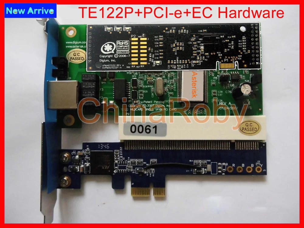 TE122PE с разъемом PCI E аппаратным подавлением эха 1 портом T1/E1 ISDN PRI Express|connector| |