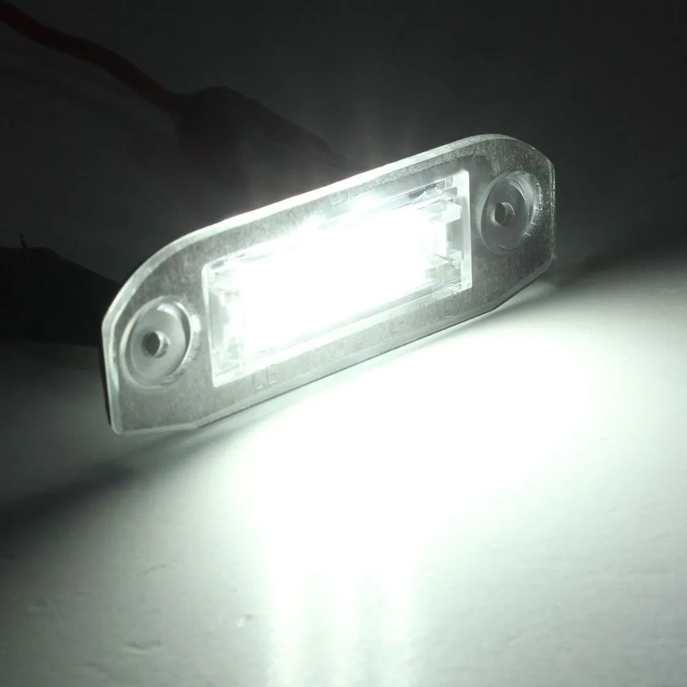 2X светодиодный Подсветка регистрационного номера дневные ходовые огни 12V Белый SMD Светодиодная лампа для номерного знака Стайлинг для Volvo S80 XC90 S40 V60 XC60 S60 V70 C70