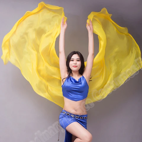 Женская шелковая Фата для танца живота, 250 см, 270 см