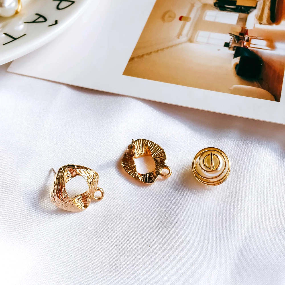 Компоненты для золотых сережек KC подвески серьги аксессуары ожерелье материалы