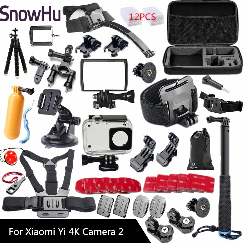 SnowHu для Xiaomi Yi 4 K аксессуары комплект нагрудный ремень монопод yi + Спортивная