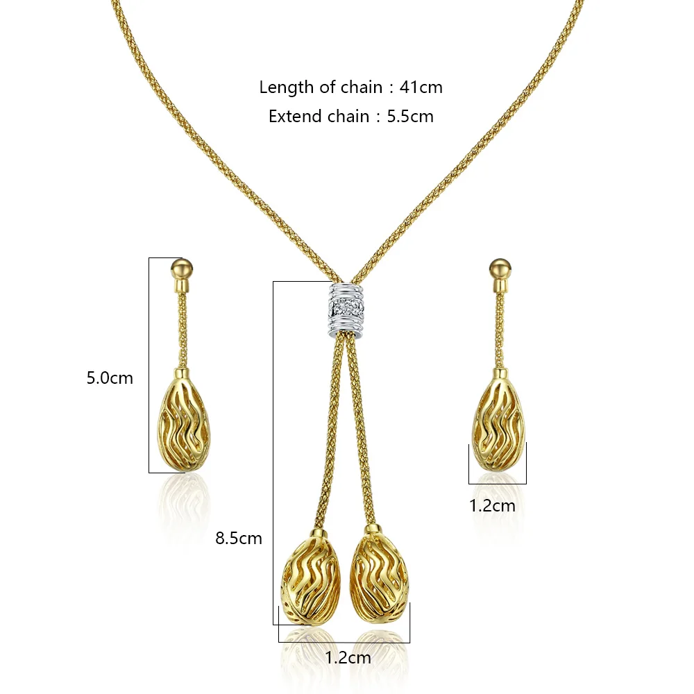 Viennois Золото/Посеребренная Выдалбливают Комплект Ювелирных Изделий для Женщин