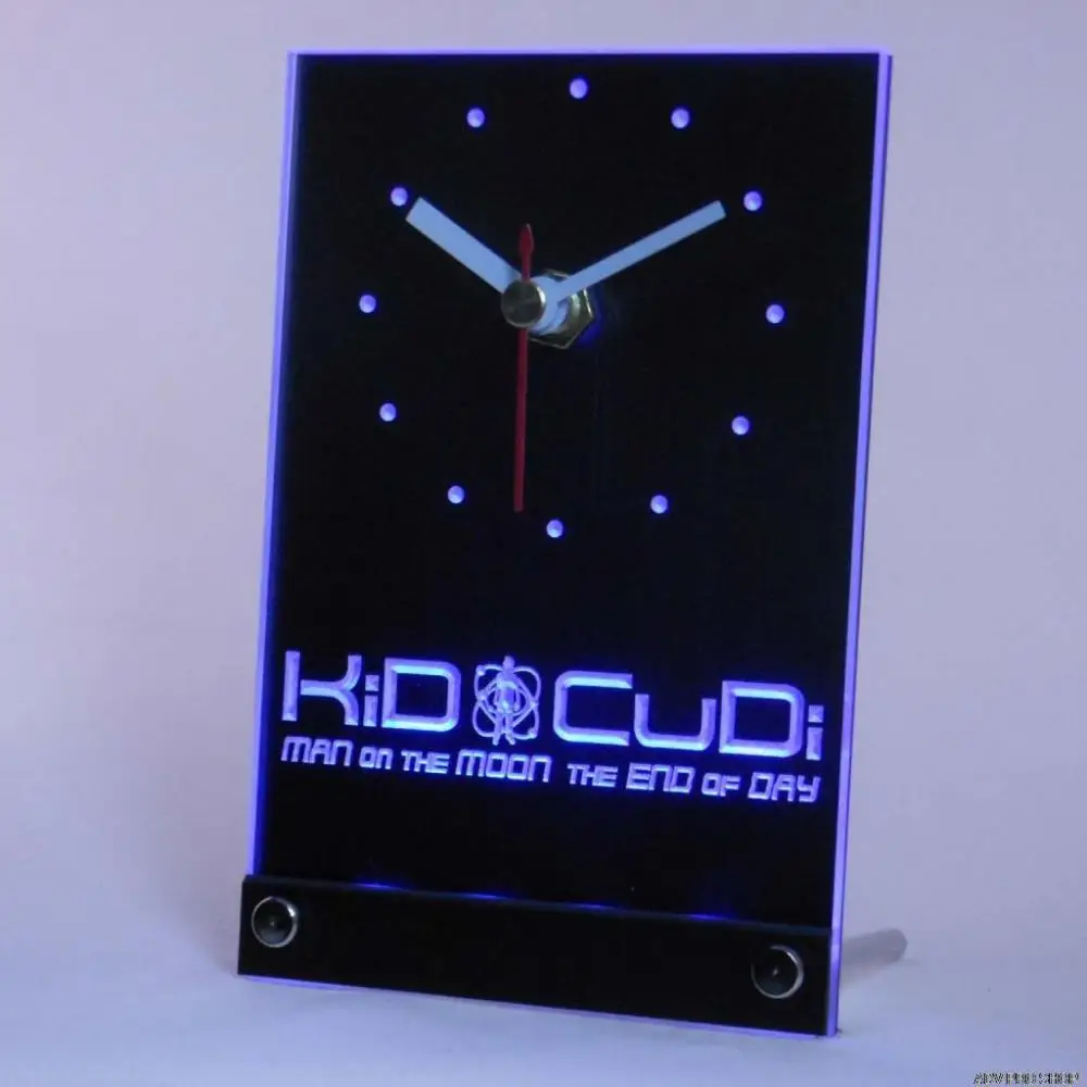 Настольные 3D светодиодные часы tnc0165 Cudi Man On The Moon End of Day | Дом и сад