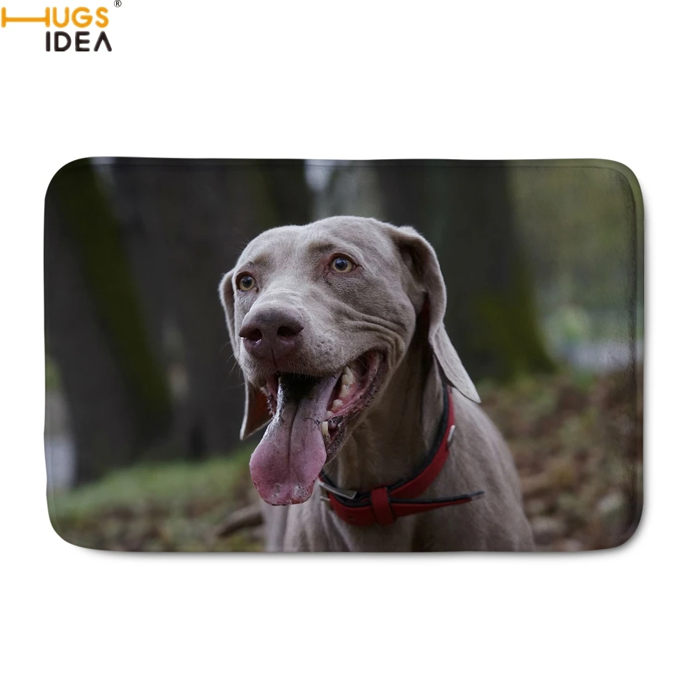 HUGSIDEA Забавные 3D Dog Weimaraner печать дверные коврики для гостиной/спальни/кухни коврик под дверь Добро пожаловать коврик