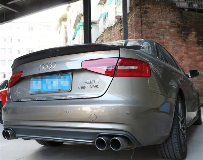 Спойлер из углеволокна для Audi A4 S4 RS4 2009- высококачественные Спойлеры авто аксессуары по EMS