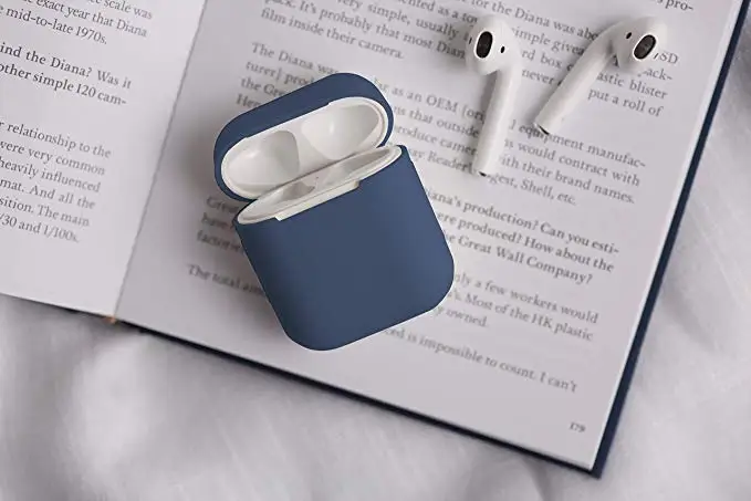 Красочные силиконовые Bluetooth Беспроводной наушники чехол для защитный AirPods кожи