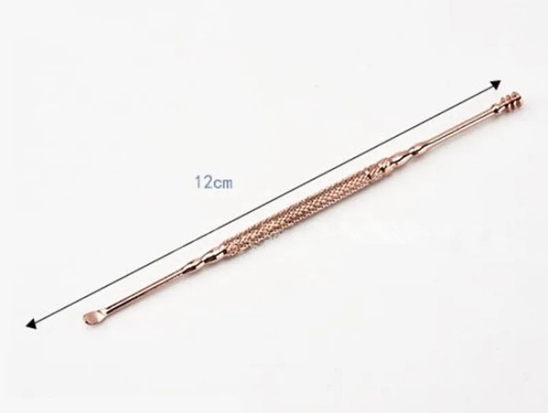 12cm Нержавеющая сталь, Ушная палочка, двухсторонняя Ушная палочка, Ушная восковая кюретка для удаления ушей, чистящая ложка, спиральная Ушная палочка, инструмент для очистки, забота о здоровье - Цвет: 12cm