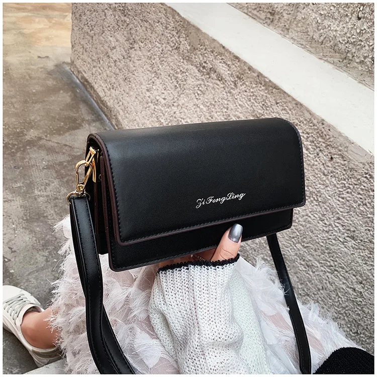 Женские Модные Простые однотонные Сумки из искусственной кожи маленькие сумки на плечо через для девочек