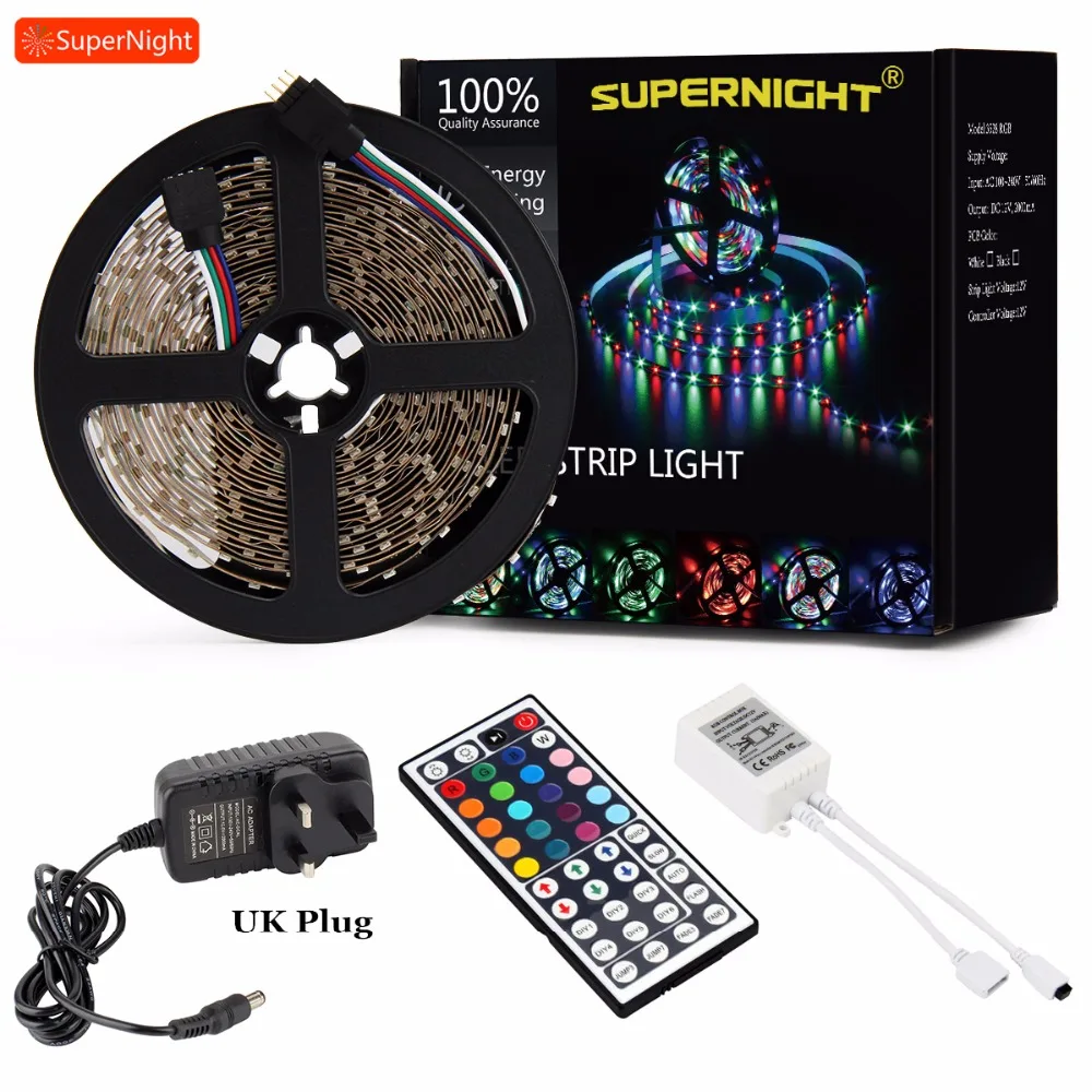 SuperNight 3528 SMD RGB светодиодные ленты свет комплект 5 м светодио дный 60 led s/m DC 12 В в