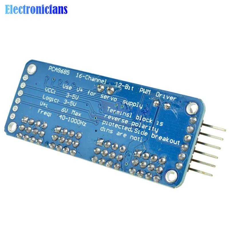 I2C 16 каналов сервопривод модуль PCA9685 для Arduino Raspberry Pi 12 битов ШИМ робот Servo Щит 5- 10 В