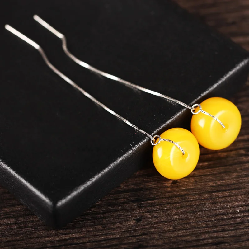 100% Sterling-Silver Color -Jewelry Dangle Earrings Blank 8mm Cabochon for Diy Earrings Jewelry Accessories