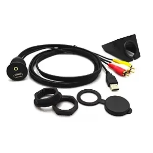 Удлинительный кабель для приборной панели с разъемами USB и 3 5 мм на 3RCA AUX монтажным