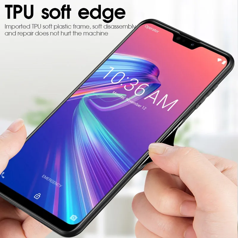 Градиентные чехлы из закаленного стекла для телефонов ASUS Zenfone Max Pro M2 M1 ZB602KL ZB601KL