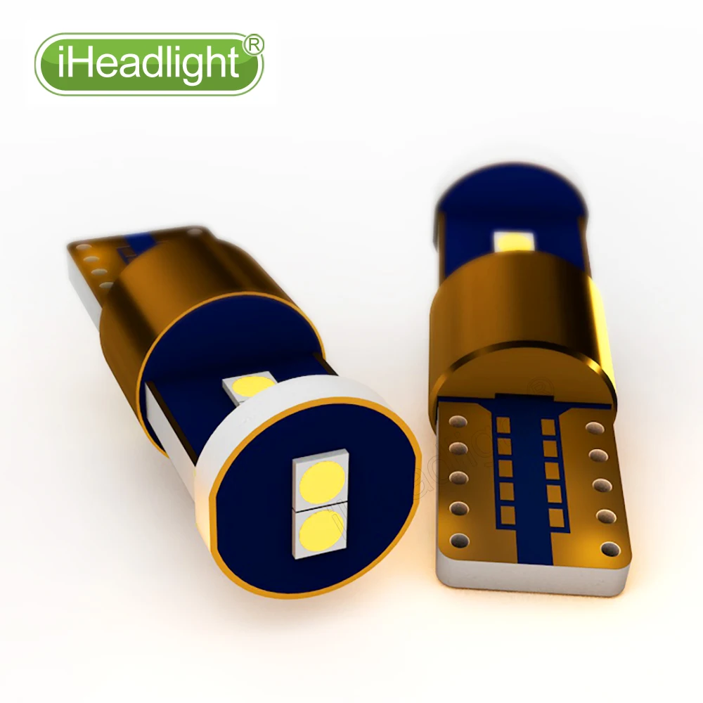 4 шт. Автомобильные светодиодные лампы T10 194 W5W Canbus 6 smd 3030 парковочные супер яркие