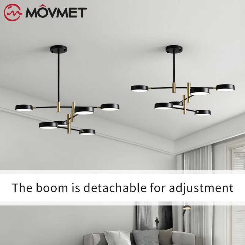 

Creative Nordic LED Chandelier With Acrylic Lampshade For Living Room Bedroom Wooden Chandeliers Indoor Lighting Fixtures