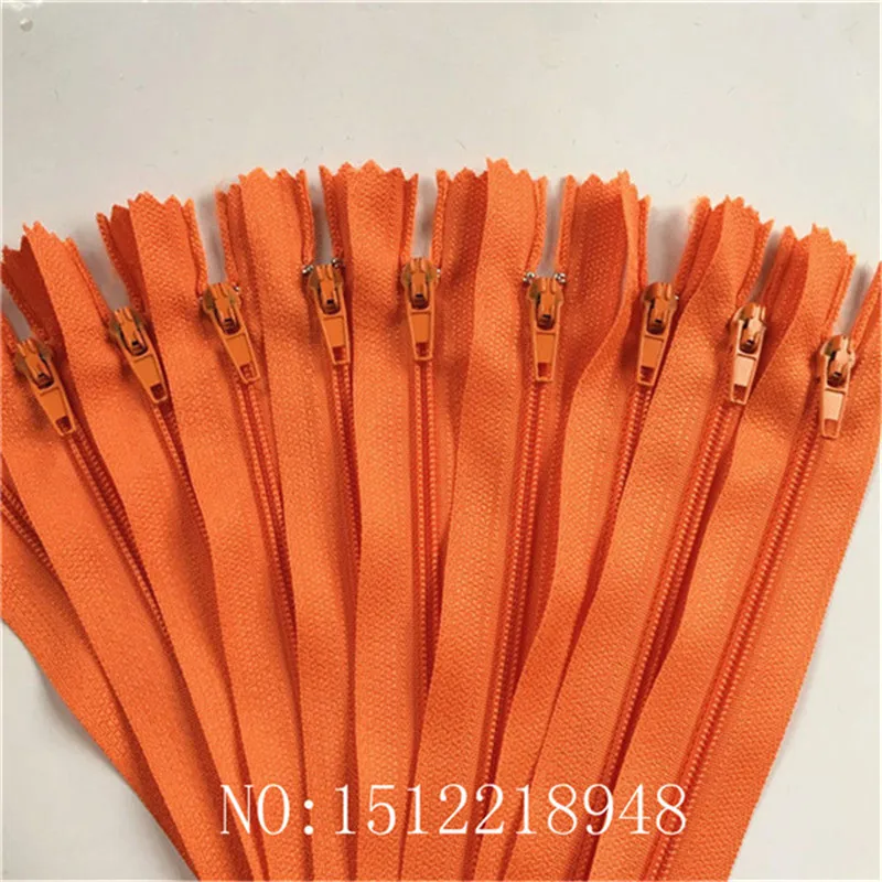 

50pcs ( 16 Inch ) 40cm Orange Nylon Coil Zippers Tailor Sewer Craft Crafter's &FGDQRS #3 Closed End