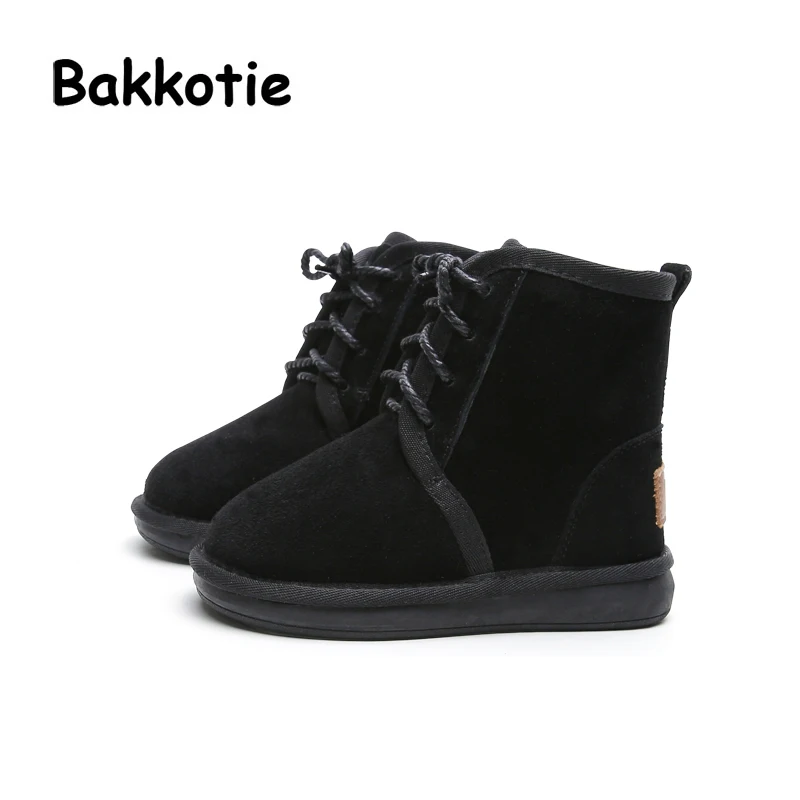 Bakkotie Новинка 2017 года ребенок мода Теплые зимние ботинки плюшевые для маленьких