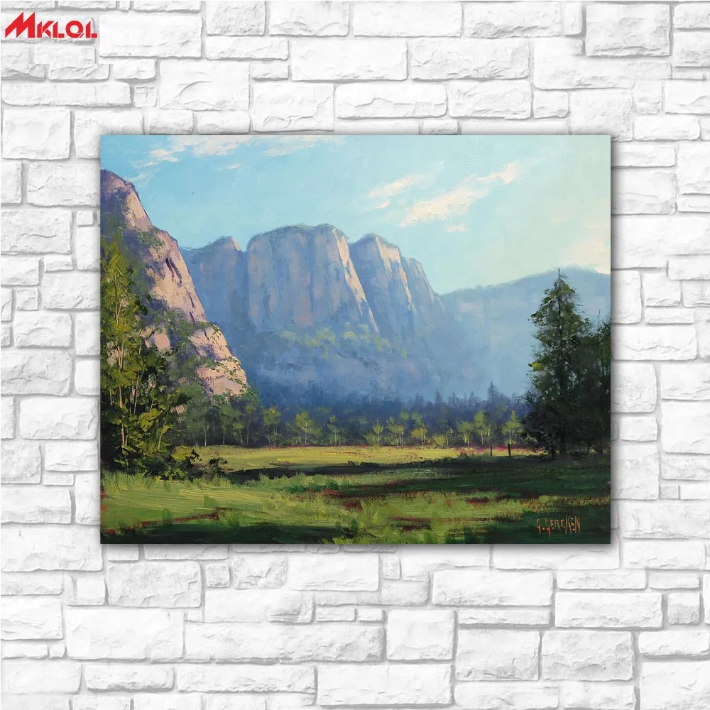 Настенная живопись пейзаж каньона джунглей для гостиной украшение дома масляная