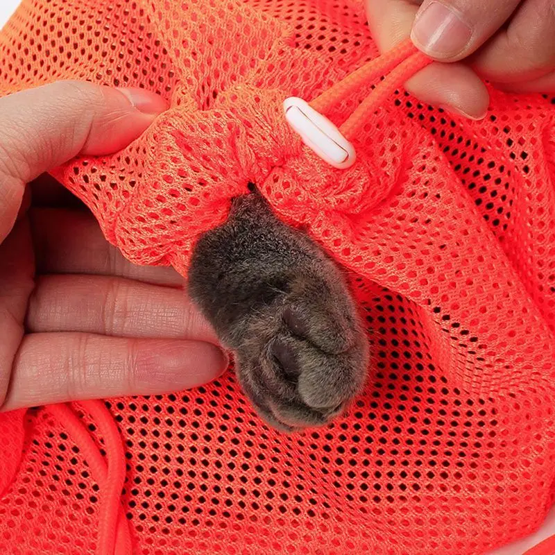 Сетчатая Сумка для ухода за кошками Регулируемая сумка с аппликацией в виде