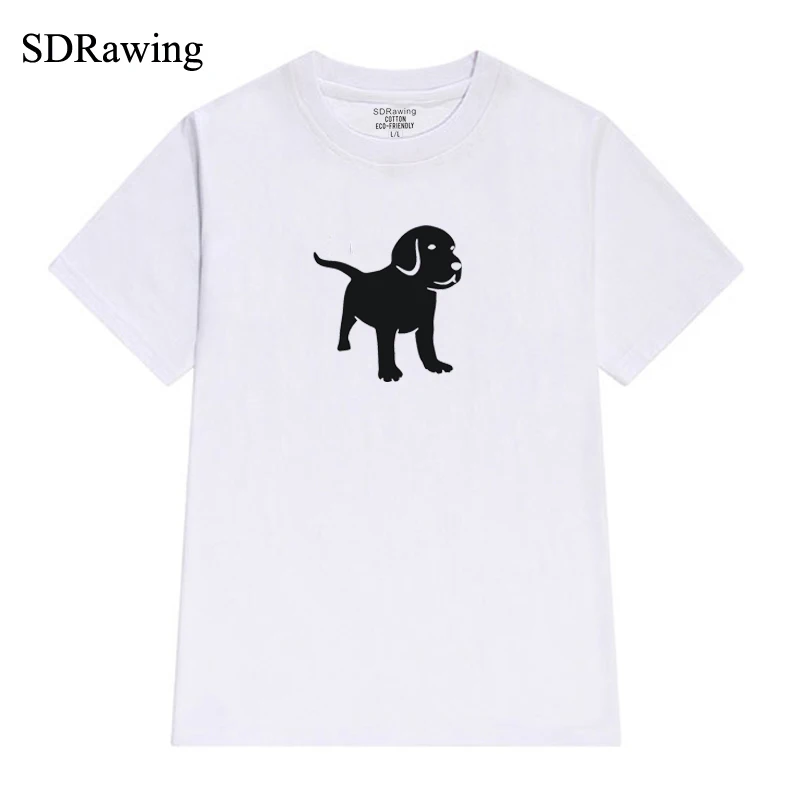 

Funny Labrador print cotton t shirt for women dog lover Graphic Tees Hipster Tumblr Cozy tops drop shipping