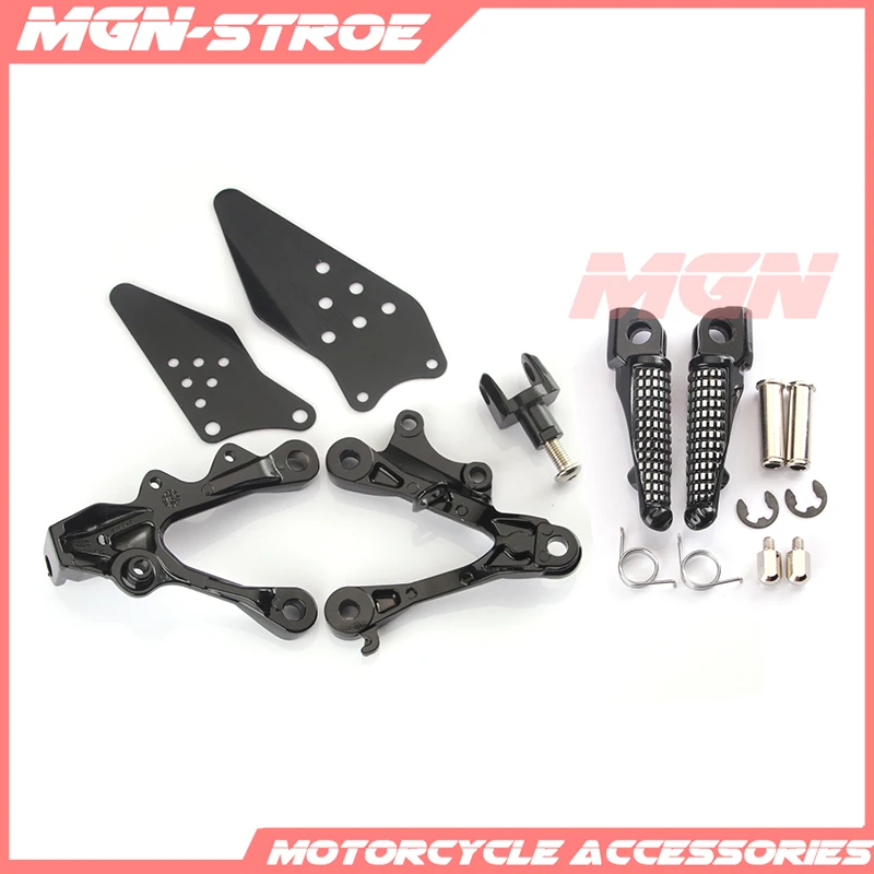 Передние Подножки подножки педали для ног кронштейн KAWASAKI ZX6R ZX 6R 2009 2010 2011 2012 2014 09 10