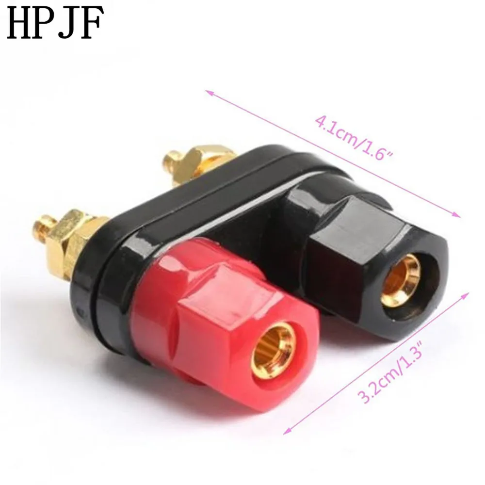 2pcs/lot Connecter Banana Plug Gold Plate Red Black Connector Terminal Plugs Binding Post in Wire Connectors 4MM | Обустройство дома