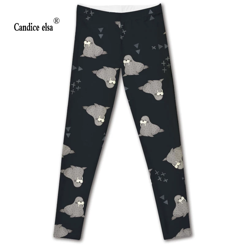 Женские эластичные леггинсы CANDICE с принтом Эльзы|women leggings|women plus leggingsprinted leggins |