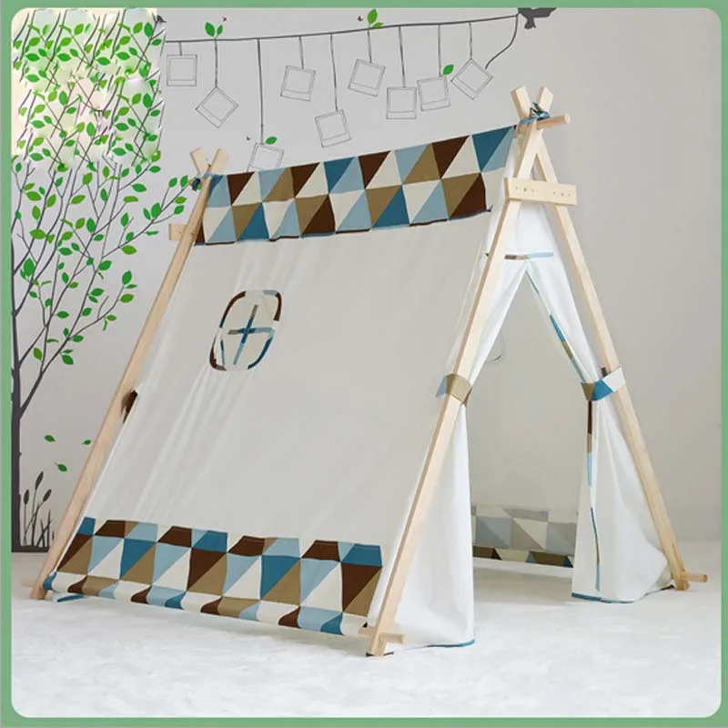 Красивый Рождественский подарок детская палатка из белой ткани детский вигвам