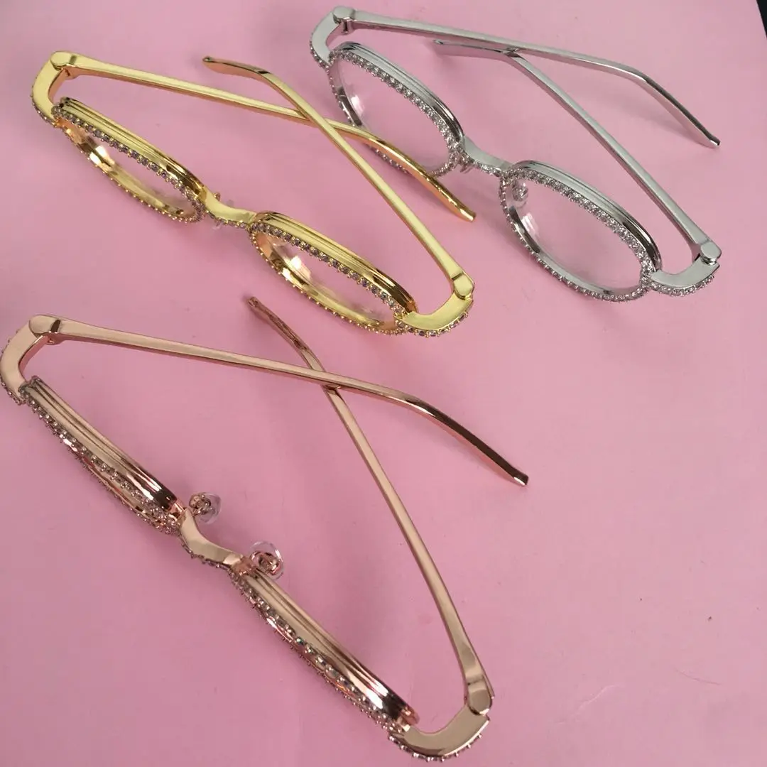 Iced out Золотые очки с покрытием