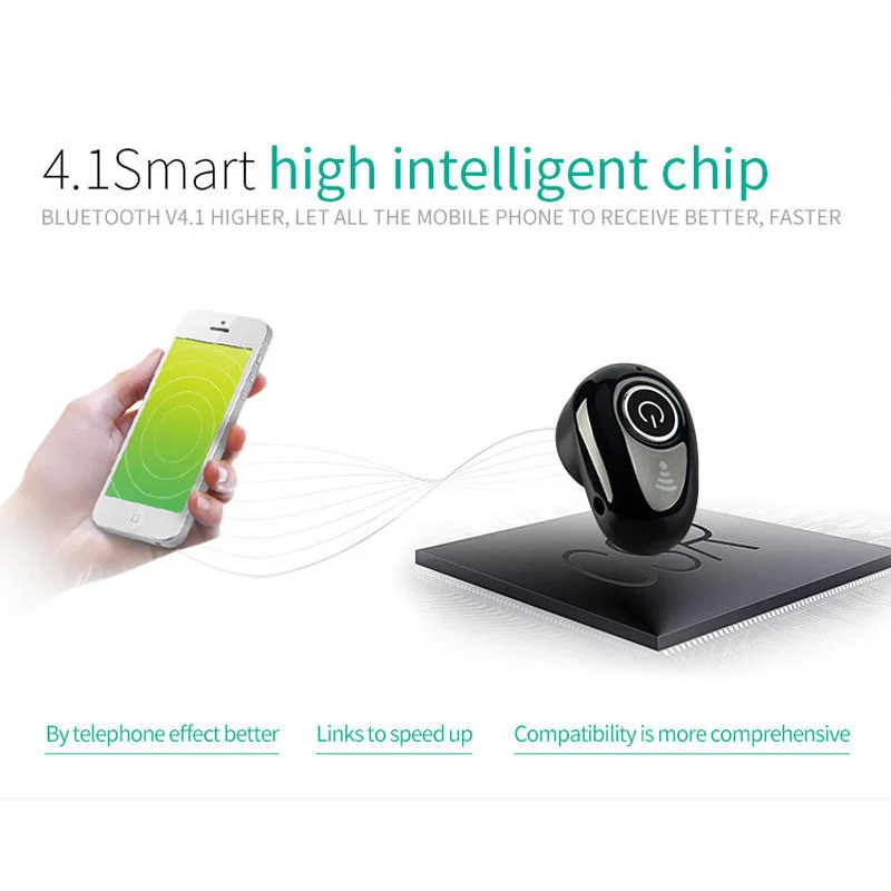 YISHANGOU S650 мини беспроводные Bluetooth наушники в ухо спортивные с микрофоном наушники гарнитура наушники для iPhone