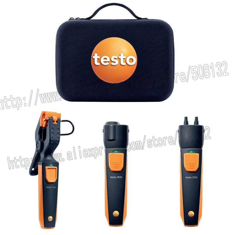 Testo 0563 0004 Smart и Беспроводной гидравлические нагревательные зонда комплект с Чехол