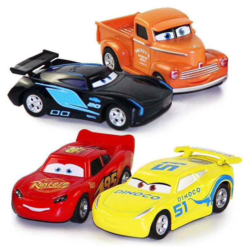 2020 Pixar тачки 3 литые McQueen мисс фриттер Джексон шторм Круз Рамирес 4 шт.