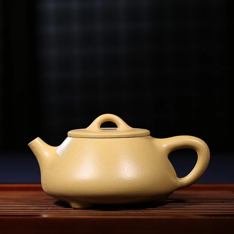 

160cc Yixing Purple Clay Small Stone Scoop Teapot Raw Ore Duan Mud Zisha Mini Pot Home Drinkware Teaware Tieguanyin Kettle Gifts