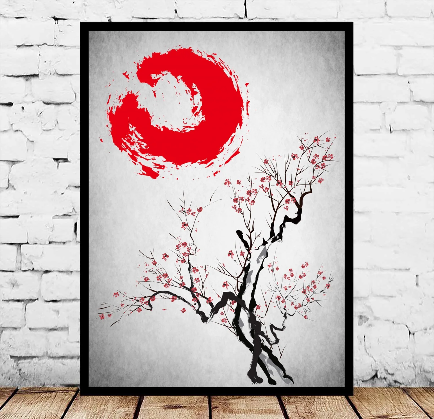 

Cherry Blossom Dragon Japan Japanese Art Warrior KG KGG Koi Samurai Poster