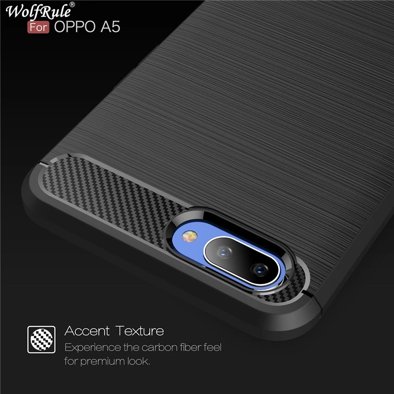 Чехол для OPPO A5 противоударный мягкий ТПУ матовый чехол телефона Funda 6 2&quot|Бамперы|