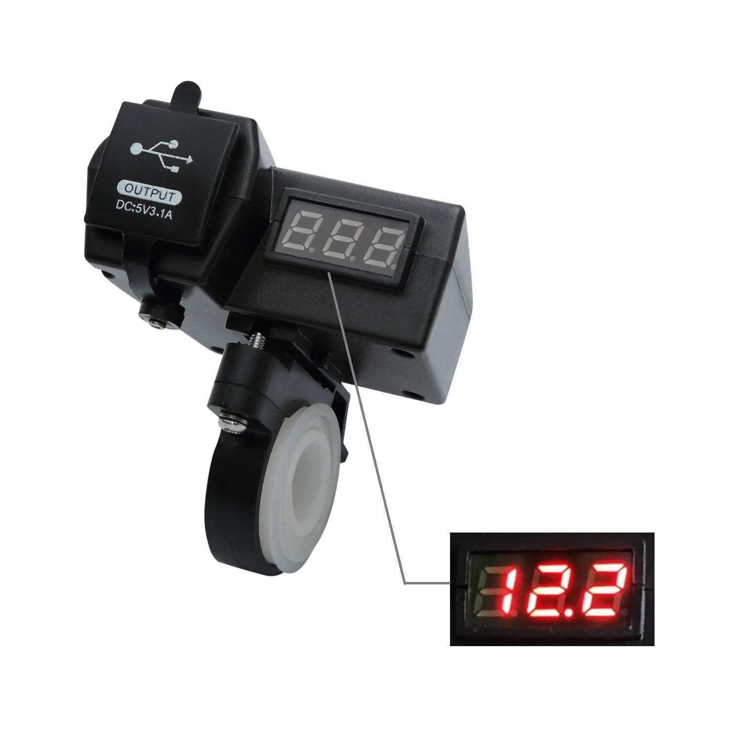 Зарядное устройство USB для мотоцикла с вольтметром и переключателем ВКЛ./ВЫКЛ. 5 в