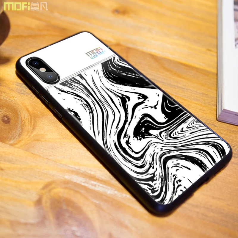 Роскошный чехол из закаленного стекла для iphone X задняя крышка Mofi футбола
