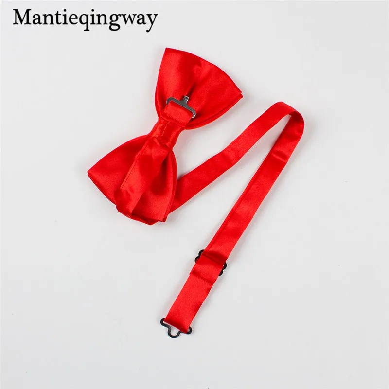 Женские и мужские Эластичные подтяжки Mantieqingway сплошной цвет набор бантов для