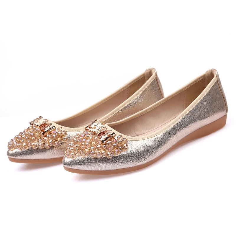 

European style women wild net red pointed single shoes flat peas shoes female summer large size 41-43 women's shoes 2019 new